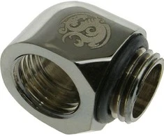 Bitspower Adapteris 90 Grad G1/4 col. AG for G1/4 col. IG – juodas glossy