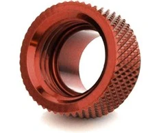 Bitspower adapteris G1/4 colio kištukinis į G1/4 colių lizdas – raudonas