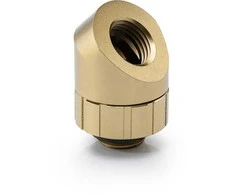 Bitspower Artemis 45 Degree Fitting – rotatable, stardust auksinis