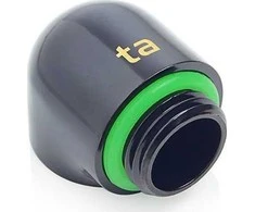 Bitspower Touchaqua Adapteris 90 Degree G1/4 inch Male to G1/4 inch Female – 2 Pack, juodas