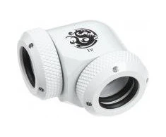 Bitspower Multi-Link Adapteris 90 Degree 12mm OD to 12mm OD Hardtube – baltas