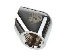 Bitspower Adapteris 90 Degree G1/4 Inch Female to G1/4 Inch Female – shiny sidabrinis