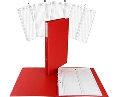 Biurfol 2 žiedų segtuvas A4 30mm raudonas (5907214105574)