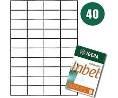 Biurfol ETYKIETY A4 IGEPA 52.5 X 29.7 MM balta (100)