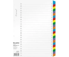Biurfol Kartoniniai skirtukai Biurfol A4 formato A-Z abėcėlės tvarka