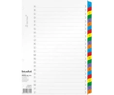 Biurfol Kartoniniai skirtukai Biurfol A4 formato A-Z abėcėlės tvarka