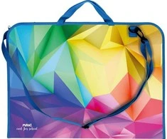 Biurfol A3 piešimo aplankas su dirželiu, plastikine rankena, PP Geometric