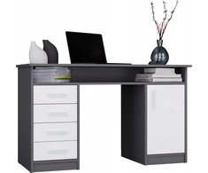 Antracitinio spalvos rašomasis stalas 125 cm x 55 cm