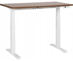 Beliani Biurko regulowane elektrycznie DESTINES Ruda/ balta 120 cm 72 cm