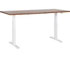 Beliani DESTINES elektra reguliuojamas rašomasis stalas, ruda/balta, 180 cm, 80 cm