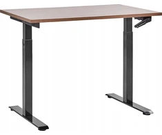 Beliani Biurko regulowane manualnie DESTINES Ruda/ juoda 120 cm 72 cm