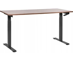 Beliani Biurko regulowane manualnie DESTINES Ruda/ juoda 160 cm 72 cm