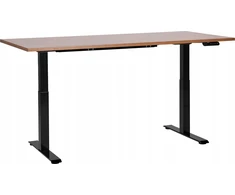 Beliani Biurko regulowane elektrycznie DESTINES Ruda/ juoda 180 cm 80 cm