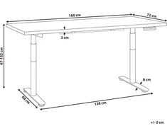 Biurko Beliani DESTIN IV Baltai-Juoda 160 cm x 72 cm