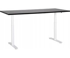 Beliani Biurko regulowane elektrycznie DESTINAS Juodas/ balta 180 cm 80 cm