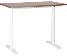 Beliani DESTINAS elektra reguliuojamas rašomasis stalas, ruda/balta, 120 cm, 72 cm