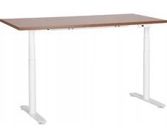 Beliani Biurko regulowane elektrycznie DESTINAS Ruda/ balta 160 cm 72 cm