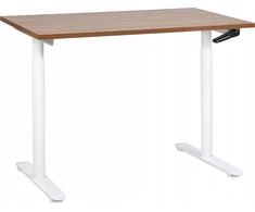 Beliani Biurko regulowane manualnie DESTINAS Ruda/ balta 120 cm 72 cm