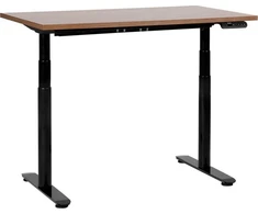 Beliani Biurko regulowane elektrycznie DESTINAS Ruda/ juoda 120 cm 72 cm