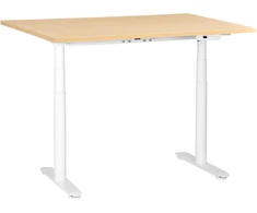 Beliani Elektriškai reguliuojamas stalas DESTINAS šviesiai rudas / baltas 120 cm 72 cm