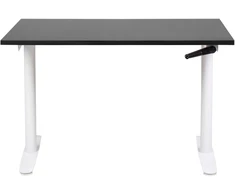 Beliani Biurko regulowane manualnie DESTINAS Juodas/ balta 120 cm 72 cm