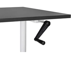 Beliani Biurko regulowane manualnie DESTINAS Juodas/ balta 120 cm 72 cm