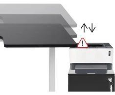 Beliani Elektriškai reguliuojamas stalas DESTINES šviesiai rudas / baltas 120 cm 72 cm