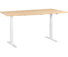 Beliani Elektriškai reguliuojamas stalas DESTINES šviesiai ruda/balta 180 cm 72 cm