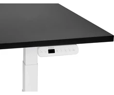 Beliani Biurko regulowane elektrycznie DESTINES Juodas/ balta 160 cm 72 cm