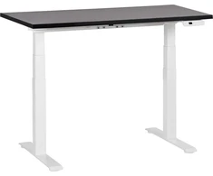 Beliani Biurko regulowane elektrycznie DESTINES Juodas/ balta 160 cm 72 cm