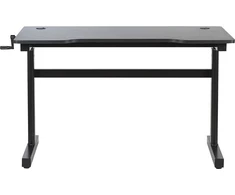 Beliani Biurko žaidimams regulowane manualnie DURBIN Juodas 120 cm 60 cm RGB LED