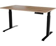 Cama Meble Reguliuojamo Aukščio Stalas - MOON LONG 150x80 Juodas/Wotan ąžuolas