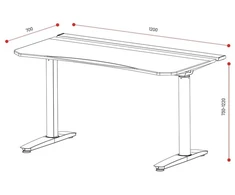 Diablo Chairs Diablo X-Forge 1200 žaidimams elektryczne balta