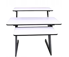 DNA Professional SD3 - Mokymosi stalas su klaviatūros lentyna, 91,4 cm (juodas ir pilkas)