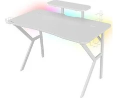 Žaidimų stalas Genesis Holm 320 RGB Gaming Desk, Baltas