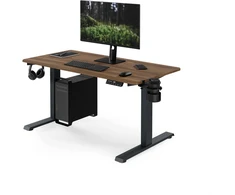 Stalinių Jan Nowak Elektrinis reguliuojamo aukščio ergonominis antracito/riešutmedžio, 1200x600 mm: ARIA (5907367517538)