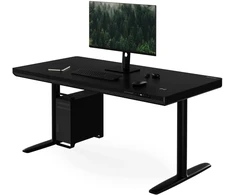 Stalo Jan Nowak Elektrinis sit-stand su stalčiumi ir belaidžiu Qi įkrovikliu, juodas, 1400 mm: ELLIS (5907367514711)
