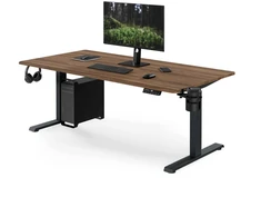 Ergonomiškas elektrinis aukštį reguliuojantis biurko antracito/riešuto spalvos, 1600x800 mm: ARIA (5907367517552) Jan Nowak