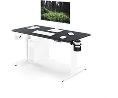 Stalo Jan Nowak Elektrinis su aukščio reguliavimu ergonomiškas baltai antracitinis, 1200x600 mm: ARIA (5907367517354)