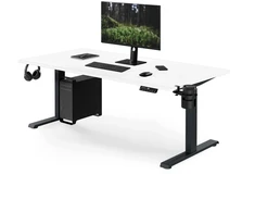 Stalviršis Jan Nowak Elektrinis reguliuojamo aukščio ergonomiškas antracito-baltas, 1600x800 mm: ARIA (5907367517460)