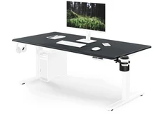 Stalomas Jan Nowak Elektrinis su aukščio reguliavimu ergonomiškas baltai antracitinis, 1600x800 mm: Aria (5907367517378)