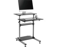 Laikiklis Logilink Kompaktiška mobili stovi kompiuterinė darbo vieta BP0070, Maksimalus svoris (talpa) 60 kg, Juodas/Pilkas