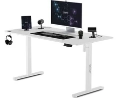 Reguliuojamo aukščio stalas SENSE7 Nojo, 140 cmx70 cm, Baltas