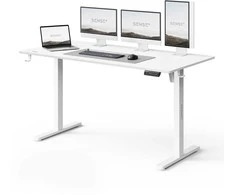 Rašomasis stalas SENSE7 NOJO LIGHT, baltos spalvos, 140×70 cm