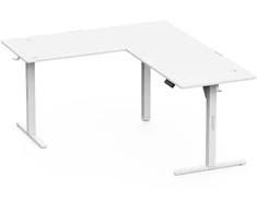 Biurko SENSE7 Nojo Light Corner Balta 160 cm x 140 cm Baltas