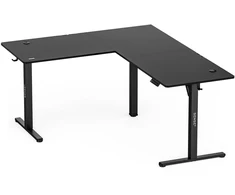 Biurko SENSE7 Nojo Light Corner Juoda 160 cm x 140 cm Juodas