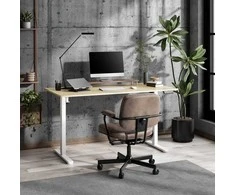Rašomasis stalas SENSE7 NOJO LIGHT, šviesiai rudos ir baltos spalvos, 140×70 cm