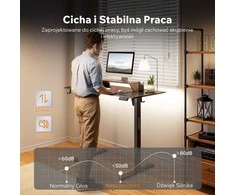 Rašomasis stalas SENSE7 NOJO LIGHT, juodas, 120 × 60 cm