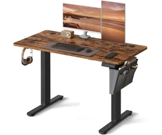 Songmics Reguliuojamo aukščio elektrinis stalas 60 x 120 x (72-120) cm