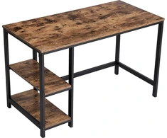 VASAGLE kompiuterinis rašomasis stalas su 2 lentynomis, 120 x 60 x 76 cm, LWD47X